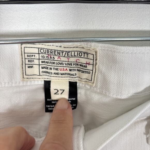 Current Elliot x Hatch Denim Jean 26 White Skinny Stiletto Sugar Maternity - Picture 3 of 9